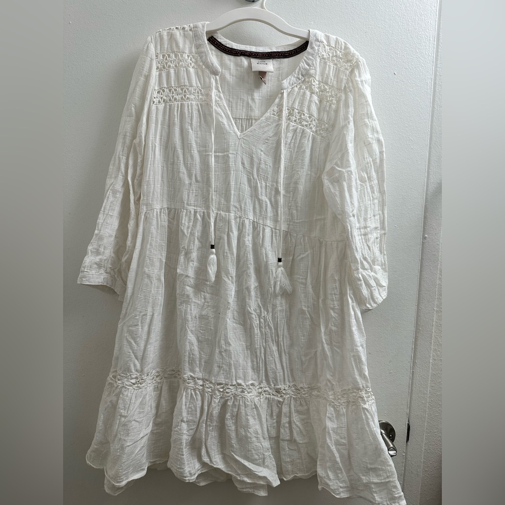 White, Knox rose dress, size medium